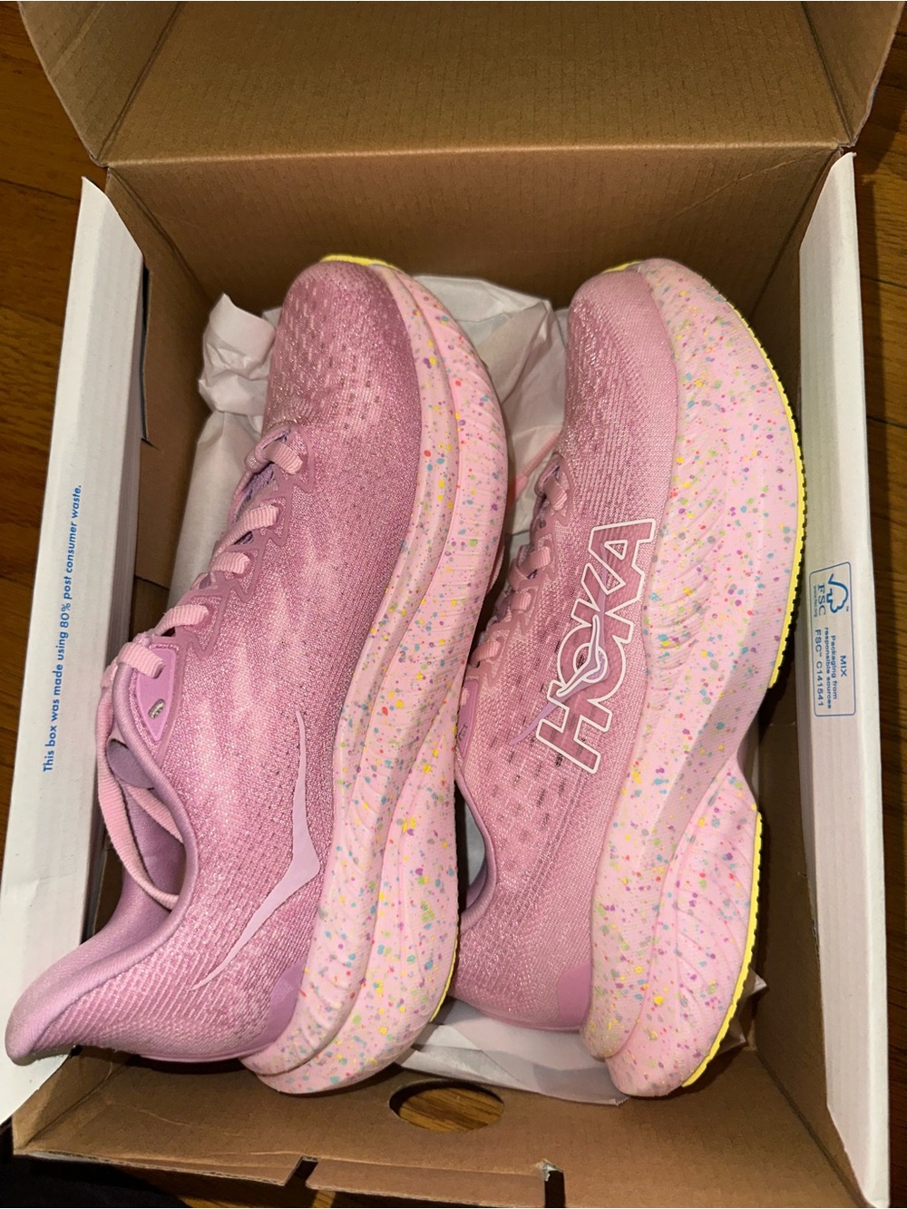 Hoka Pink Lemonade Running Shoes size 6 - Picture 2 of 4